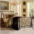 Fashion Bed Group Legion Metal Sleigh Bed in Ancient Gold In California King Size