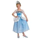 Disney Deluxe Princess Cinderella Ball Child Halloween Dress-up Costume Size 7-8 (Includes Shoes and Tiara)