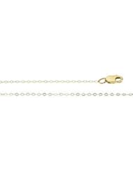 Lasered Titan Gold Curb Chain 14K Gold Yellow Ch463 24 Inch