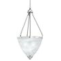 Thomas Lighting SL8426-78 Linear - Two Light Foyer Chandelier, Brushed Nickel Finish with Etched Alabaster Glass