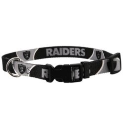 Oakland Raiders Adjustable Pet Dog Collar (Small)
