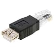 DeLOCK 65234 adaptateur USB 2.0-A femelle > RJ45 prise m�le (nur pour USB-Switch / USB W-Wlan Stick etc.) - 65234