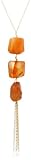 14k Yellow Gold Carnelian Nugget Drop Necklace