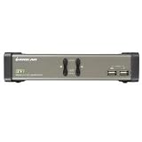 IOGEAR 2-Port DVI KVMP Switch with Audio and Cables (GCS1762)