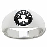 Boston Celtics Logo Men's Enamel Band Ring (Size 11)