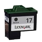 Lexmark International Products - Ink Cartridge, 205 Page Yield, Black - Sold as 1 EA - Ink cartridge is ideal for printer owners who print occasionally or who want to adapt the cartridges they buy to the kind of printing they do. The No. 17 Cartridges provide occasional users with the capacity and yield best adapted to their occasional printing needs. Designed for use with Lexmark I3, X75, X1110, X1150, X1185, X2250, Z23, Z25, Z13, Z33, Z35, Z515, Z605 and Z615. Yields 205 pages.