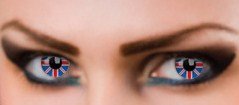 Crazy Lens Coloured Fashion Contact Lenses & Case - Union Jack (Yearly)