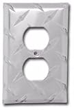 Diamond Polished Aluminum Single Outlet Cover