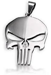 Punisher Skull Frank Castle Superhero Pendant Necklace Steel Chain Men