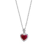 Created Ruby Heart Pendant