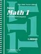 Saxon Math 1: Home School Teachers Edition (Homeschool Math Grade 1)