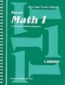 Saxon Math 1: Home School Teachers Edition (Homeschool Math Grade 1)
