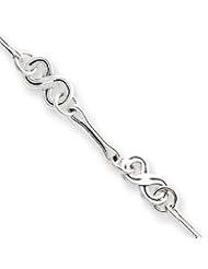 Sterling Silver Antiqued Fancy Link Bracelet QG1609-7.5"