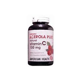 American Health Acerola Plus, Chewable 100 Tabs, 100 Mg