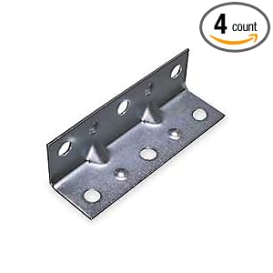 Battalion 1WDJ6 Corner Brace, Steel, 3 4 Wx3 1 2 In L, PK 4 by Battalion