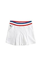 Girl's Pleated Tennis Skirt with Tipped Waistband