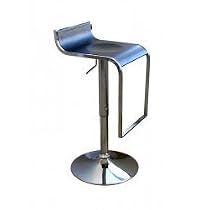 LEM Piston Bar Stool - Black (Black) (30"H x 14"W x 16"D)