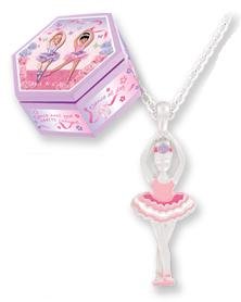 Pink Ballerina Necklace in Gift Box