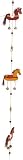 Brauns-Heitmann 84289 Holz-Kette Pferdchen, ca. 120 cm, rot / curry