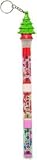 Smackers Holiday Lights Collectable Cane Lip Balm 3 pc Set, Candy Cane Treat - Strawberry Snowflake - Holiday Icing flavors with Christmas Tree Collectable Topper Keyring RARE! - From Bonne Bell