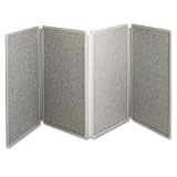 Quartet 773630 Quartet Tabletop Display Presentation Board, Fabric, 72 x 30, Gray