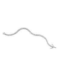 Elements Silver, Square Cubic Zirconia Tennis Style Bracelet