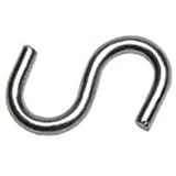 Small Open S Hooks Bright Zinc, 3/4"