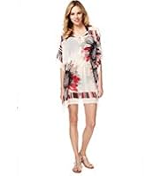 Floral Striped Cover-Up Kaftan