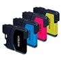 1 Set of 4 Brother LC1100 LC980 Compatible Ink cartridges for the DCP-145C DCP-165C DCP-385C DCP-535CN DCP-585CW DCP-6690CN DCP-6690CW MFC-290C MFC-490CN MFC-490CW MFC-670CD MFC-670CDW MFC-790CW MFC-930CDN MFC-5490CN MFC-5890CN MFC-6490CW MFC-790CW MFC-990CW LC-1100BK LC-1100C LC-1100M LC-1000Y LC980 LC67 LC65 LC61 LC38 LC16 LC11