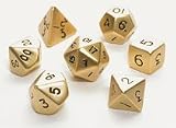 Brass Hue Dwarven Metal Dice Seven Piece Set