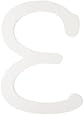 Darice 9188-E White Wood Letters, E, 9-Inch