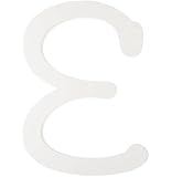 Darice 9188-E White Wood Letters, E, 9-Inch
