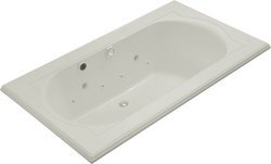 Kohler Memoirs 6 Foot Drop In Jetted Tub with Center Drain Ice Grey - K-1418-CT-95