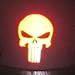 High Viz Inc Reflective Badass Skull in RED Helmet Decal - 2 1/8