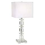 Crystal Block Column Footed Table Lamp