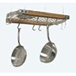 JK Adams PRC-24-GRY Mini Ceiling Oval Pot Rack, Gray