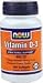 NOW Foods Vitamin D-3 400 IU Softgels, 180 ct