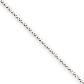 14kWhiteGold0.50mmBoxChainNecklace-24Inch-SpringRing