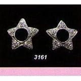 Non-piercing Rhinestone Nipple Jewelry Nipple Shields 5 Point Star # 3161