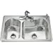 Kohler Sinks K 3361 3 Staccato 33X22 Lrg Med Ss Sink 3 Hole N A