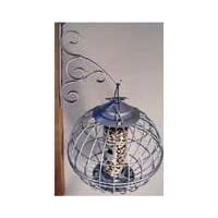 Caged Seed Feeder Pewter Round