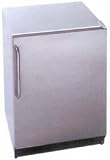 21LOAMszVEL. SL160  CT67 SSTB Upscale wide undercounter refrigerator freezer with Stainless Steel Door and Towel Bar Han