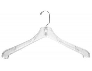 Plastic Coat Hangers Clear Box of 100