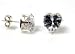 Silver Heart Cubic Zirconia Stud Earrings, Size: 7mm