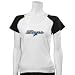 Detroit Lions Ladies White Scripted Logo Raglan T-shirt