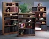 Basyx 3484TM Heavy-Duty Signature Series Bookcase, 4-Shelf, 36w x 48h, Medium Oak