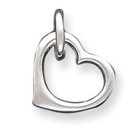 Sterling Silver Heart Charm - QC4533
