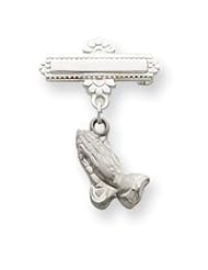 Sterling Silver Praying Hands Pin