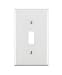 Leviton 80701-W 1-Gang Toggle Device Switch Wallplate, Standard Size, Thermoplastic Nylon, Device Mount, White