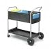 SAF5239BL - Scoot Mail Cart,3 Front Castek,21-3/4x32x38-1/2,Black